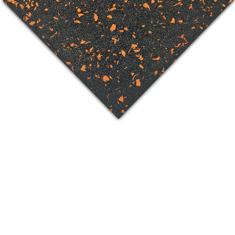 黑色全细SBR颗粒+10%彩色EPDM颗粒全细橡胶地垫