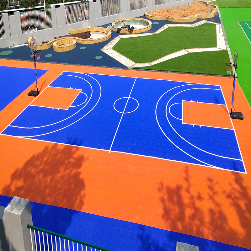 宁国开发区幼儿园室外操场——悬浮地板和EPDM橡胶颗粒